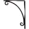 Ekena Millwork Legacy Wrought Iron Bracket, (Single center brace), Antiqued Brass 1 1/2"W x 5 1/2"D x 8"H BKTM01X05X08SLEABS - alternate 2